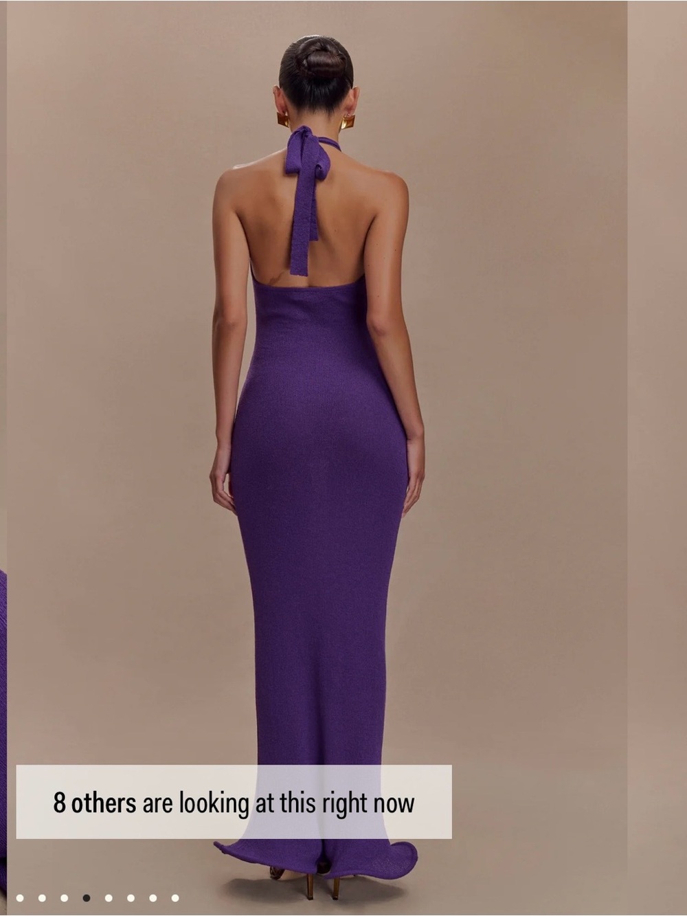 Meshki Violet Halter Neck Maxi Dress - Picture 2 of 2